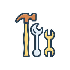 Color illustration icon for uses 