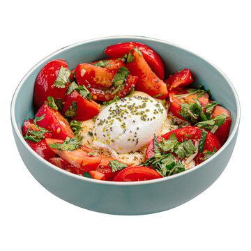 Png Hummus Bowl With Poached Egg And Tomatoes