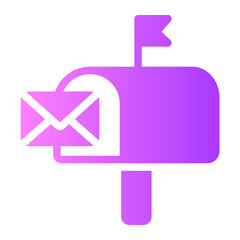 mailbox gradient icon