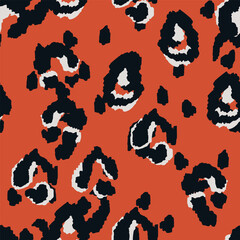 Leopard Bohemian Vector Seamless Pattern.