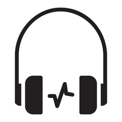 headphone glyph icon