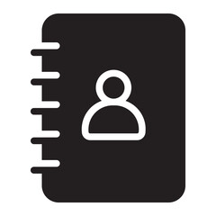 contact book glyph icon