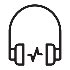 headphone line icon