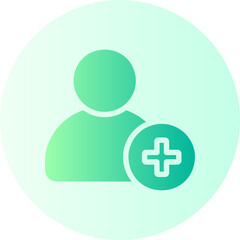 Obraz premium add friend gradient icon