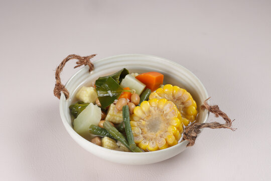 Sayur Asem Or Sayur Asam Is Indonesian Vegetables In Tamarind Soup. 