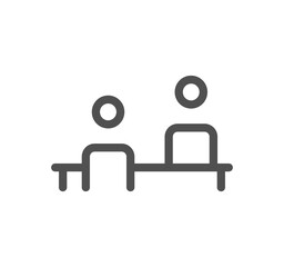 Business and communication related icon outline and linear symbol.	
