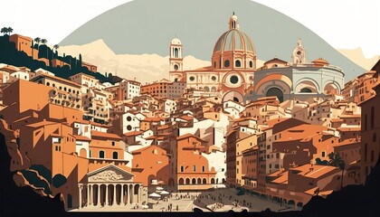 Genoa cityscape (ai generate)