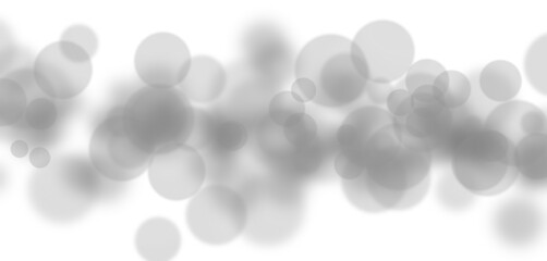 Silver light abstract glowing bokeh lights. Light bokeh effect isolated on transparent background.