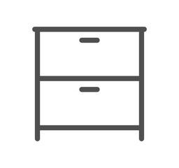 Furniture and household related icon outline and linear symbol.	
