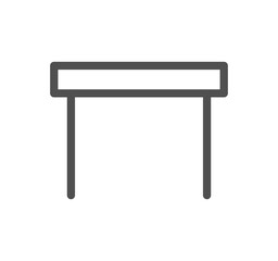 Furniture and household related icon outline and linear symbol.	
