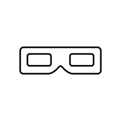 3d cinema glasses icon. Vector illustration.