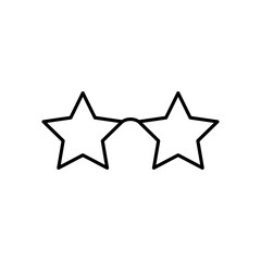 Star glasses icon. Vector illustration.