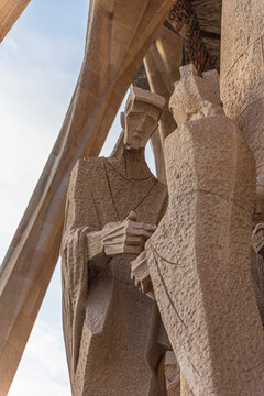 Interior and exterior details and general images of the Basilica of the Holy Family signed by Antoni Gaudi  which has become the symbol of the city of Barcelona