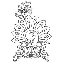 Textile Fabric design, pattern traditional, floral necklace embroidery design for fashion women clothing design for textile print.