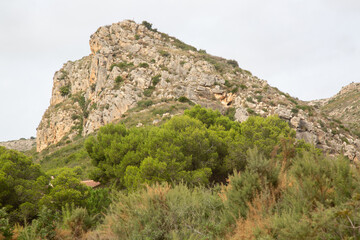 Fototapeta na wymiar Peak at Granadella Cove; Alicante; Spain