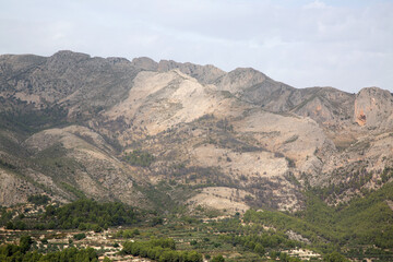 Fototapeta na wymiar Aixorta Mountain Range; Guadalest; Alicante; Spain