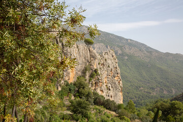 Landscape and Peak in Guadalest; Alicante; Spain