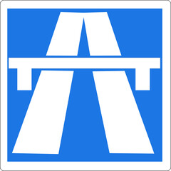 Panneau routier: Section d'autoroute	