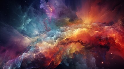Naklejka na ściany i meble Cosmic Dreamscape Abstract Background with Swirling Nebulae