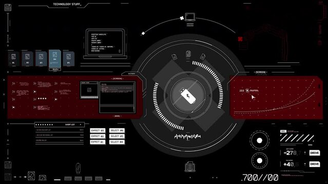 Video overlay template futuristic cyber and technology concept
