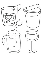 Our collection of cute and whimsical black and white food illustrations will make your heart melt. Perfect for creating charming designs for menus, recipe books, and food blogs.