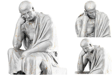 A breathtaking 3D render of the Philosopher Chrysippus statue, capturing the essence of ancient Greek art with stunning realism..