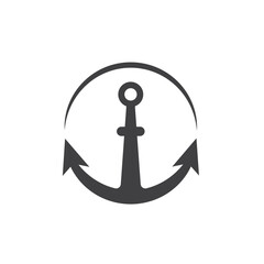 anchor icon vector design element template