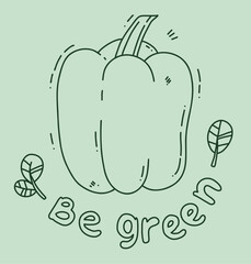 Organic vegetable vector illustration