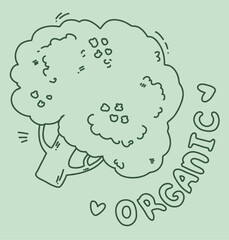 Organic vegetable vector illustration