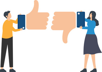 Performance evaluation, customer feedback or business decision making, customer satisfaction, opinion or service quality, thoughtful thumb down feedback.
