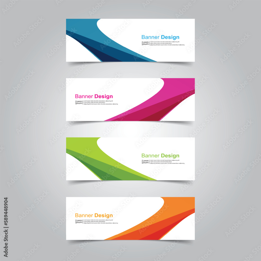 Wall mural vector abstract design banner web template