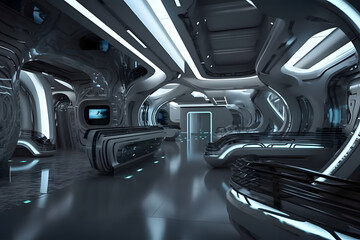 Futuristic interior