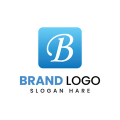 Letter B brand logo template design vector illustration.