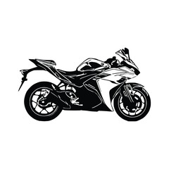 Obraz premium Motorcycle silhouette Vector. Art Vectorizer.