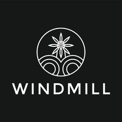 Windmill Country Agricultural Farmer Logo