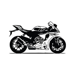 Fototapeta premium Motorcycle silhouette Vector. Art Vectorizer.