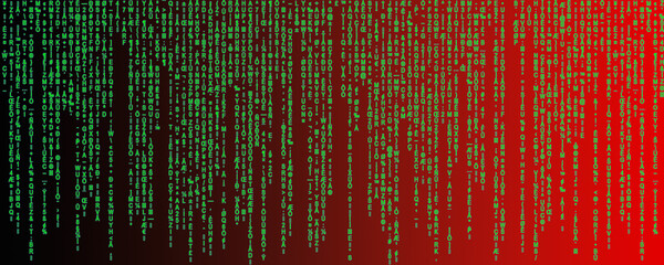Green and red Matrix bakcground system computer