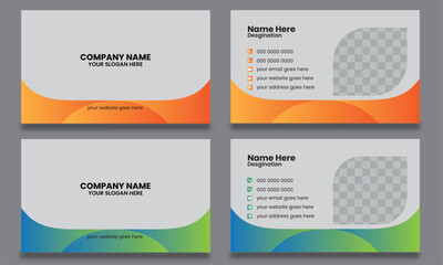 Double Sided Business Card Design Template, Business Card Template, Creative Business Card Layout,