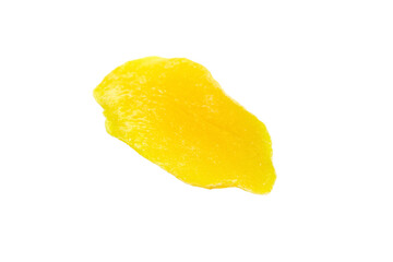 Naklejka na ściany i meble Dried mango slice isolated on white background. Candied mango fruit