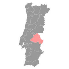 Portalegre Map, District of Portugal. Vector Illustration.