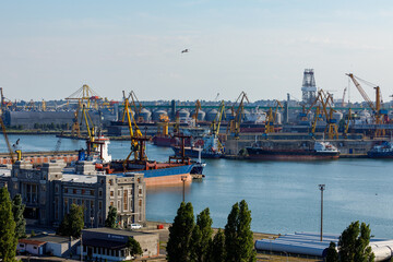 The harbor of Constanta at the Black Sea in Romania