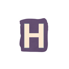 Obraz premium Cutout Letter H