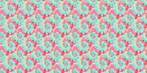 Neon Psychedelic Kaleidoscope. Seamless. Tie