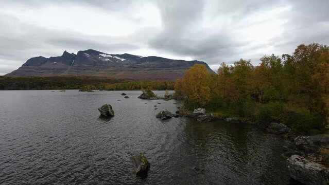 Aerial view of Innerdalen Valley and Innerdalsvatna Lake at Sunndal, Norway