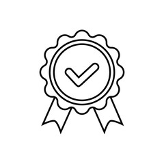Approve icon vector. Accepted Document illustration sign. Guarantee symbol.