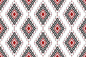 Cross stitch colorful geometric traditional ethnic pattern Ikat seamless pattern abstract design for fabric print cloth dress carpet curtains and sarong Aztec African Indian Indonesian 