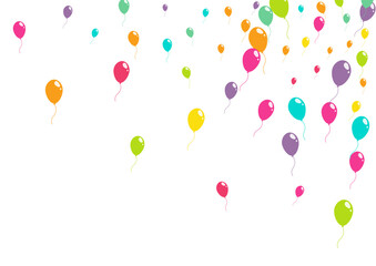 Color Glossy Baloon Vector  White Background.