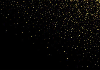 Shiny Sequin Christmas Vector Black Background.