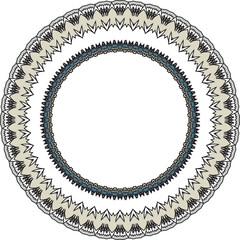 Beautiful round pattern. Vector file for designs.