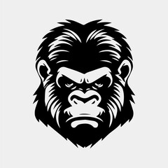 Gorilla head vector illustration for logo, symbol